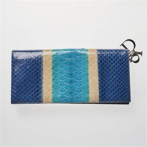 dior snake skin blue bag